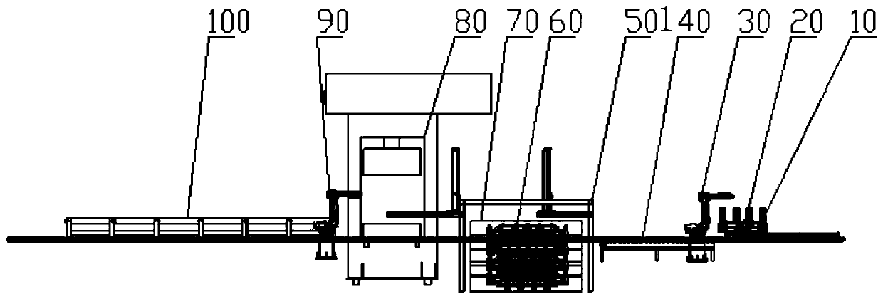 Hot stamping production line of scale-free heating