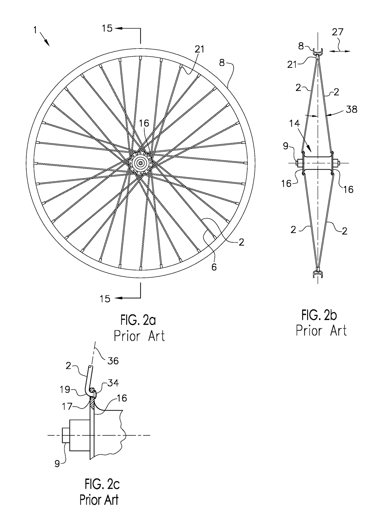 Vehicle wheel spoke connection