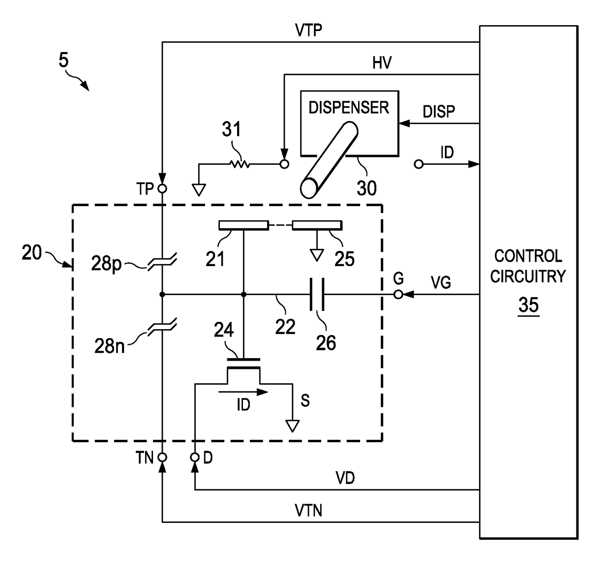 Analog floating-gate atmometer