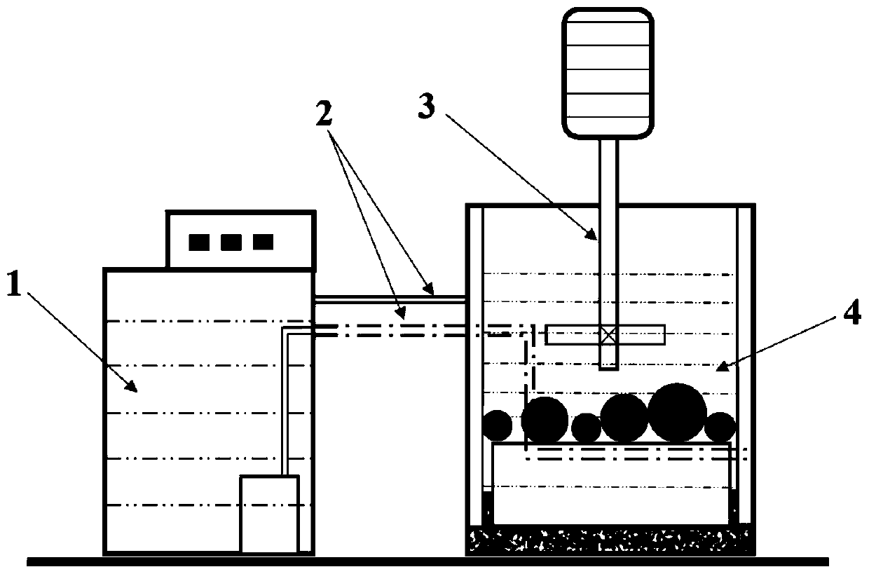 Marine concrete impacting and grinding test device and test method thereof