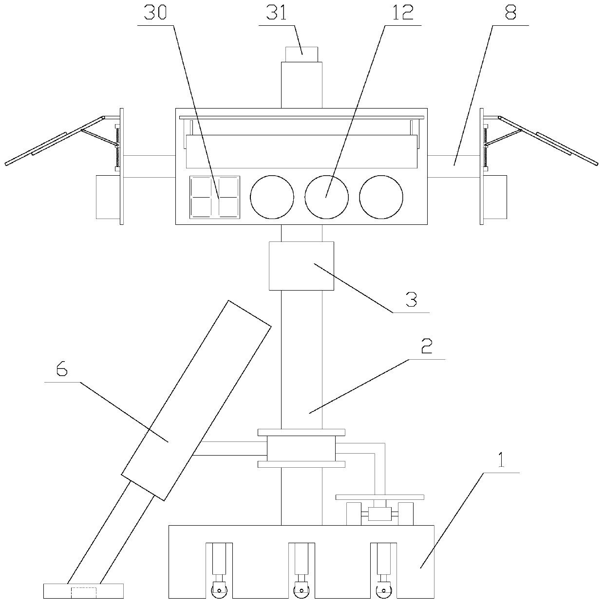 Convenient-observing stable-structure movable traffic signal lamp