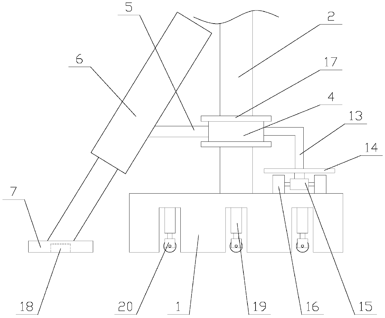 Convenient-observing stable-structure movable traffic signal lamp