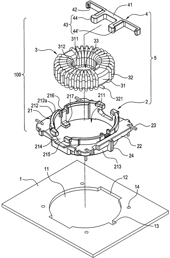 An inductor module and its base