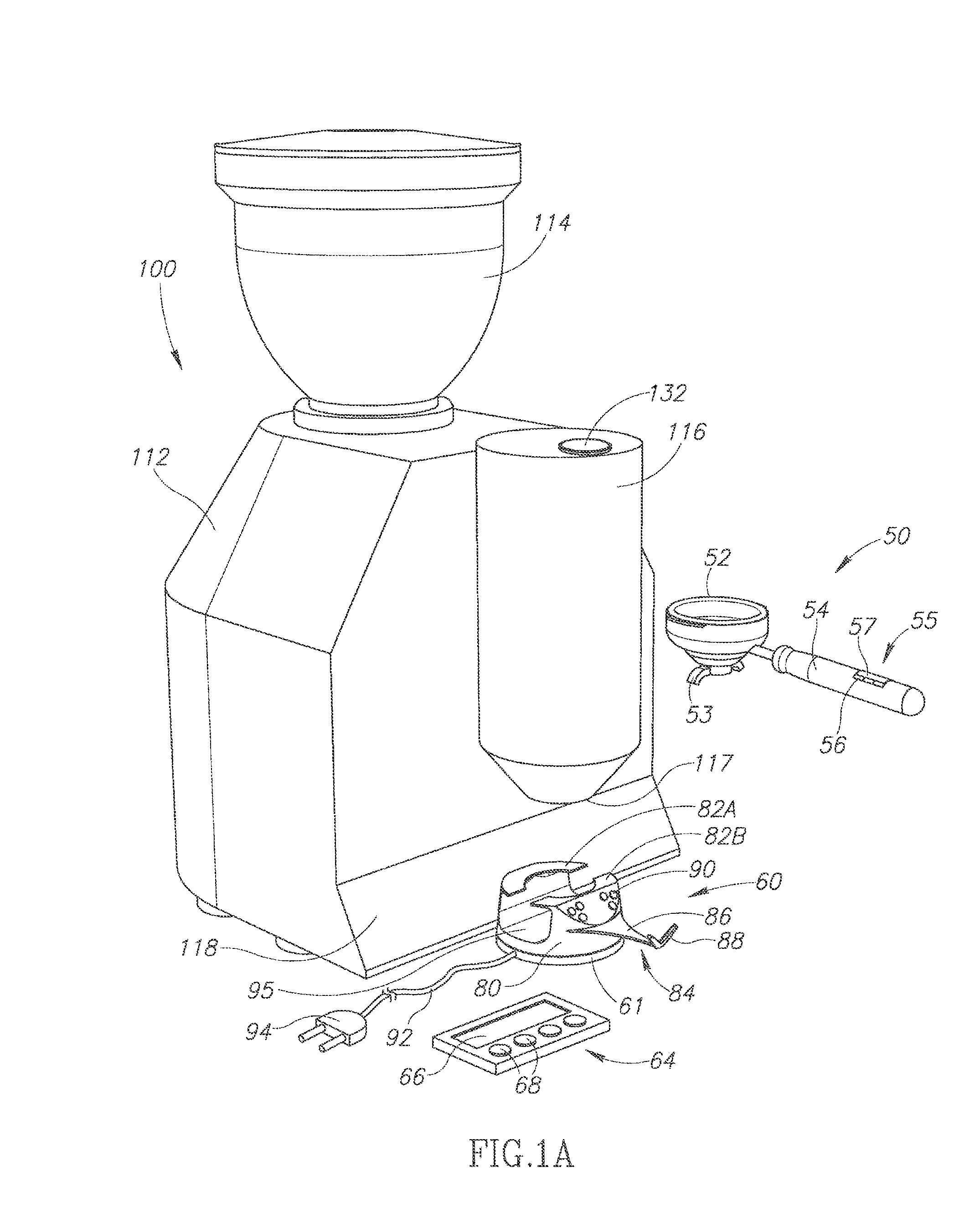 Apparatus to control the dispensing of a precise amount of ground coffee into an espresso portafilter basket