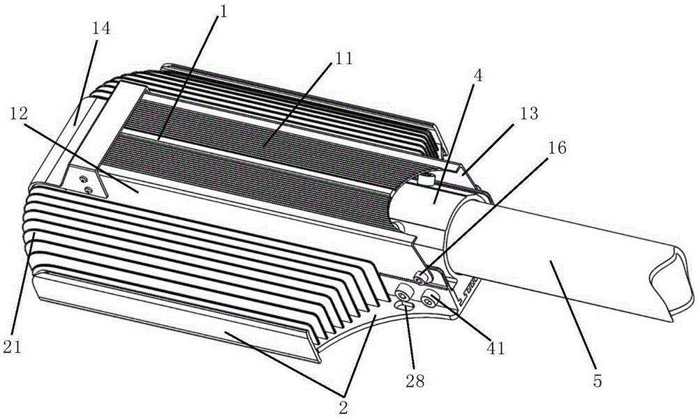 LED streetlamp capable of improving heat dissipation of driving power source