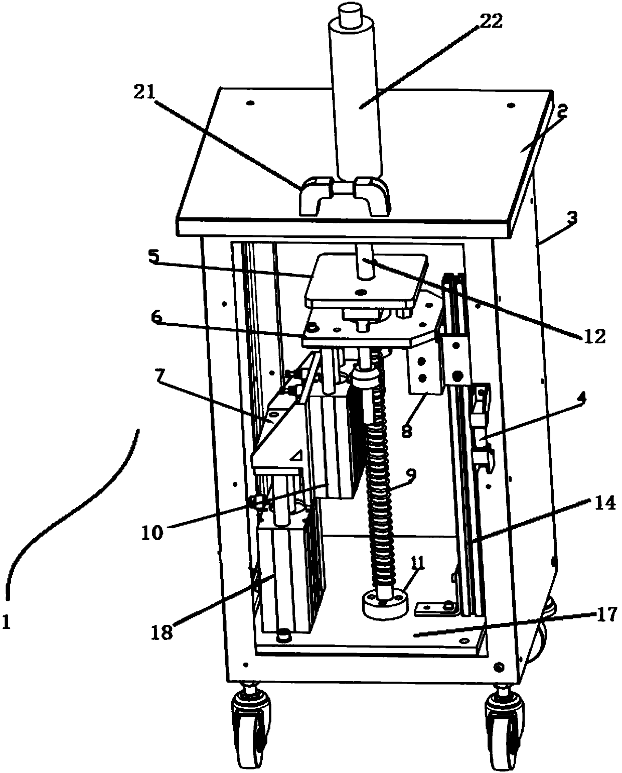 Electric tail door strut spring high-/low-temperature durability device