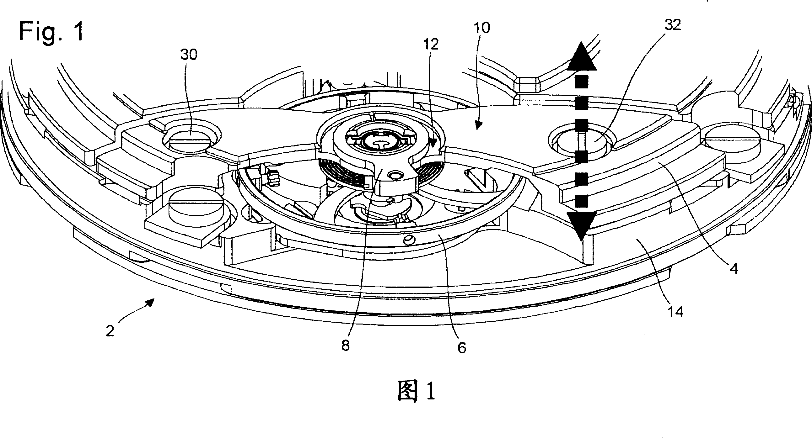 Mechanical timepiece fitted with a device for adjusting the shake of a rotating part or wheel set