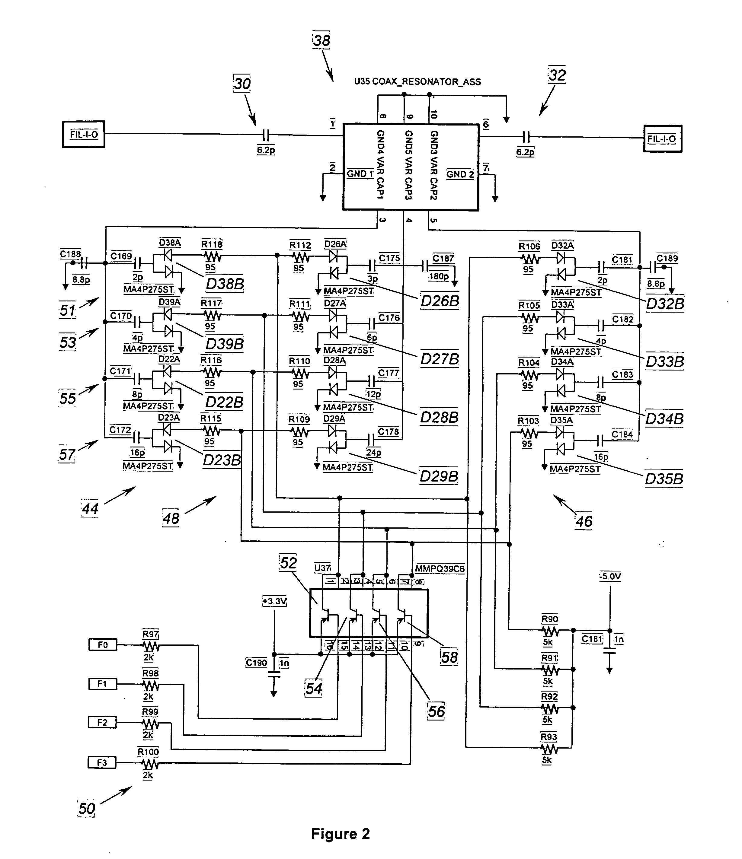 VHF band pass filter built with ceramic coaxial resonator