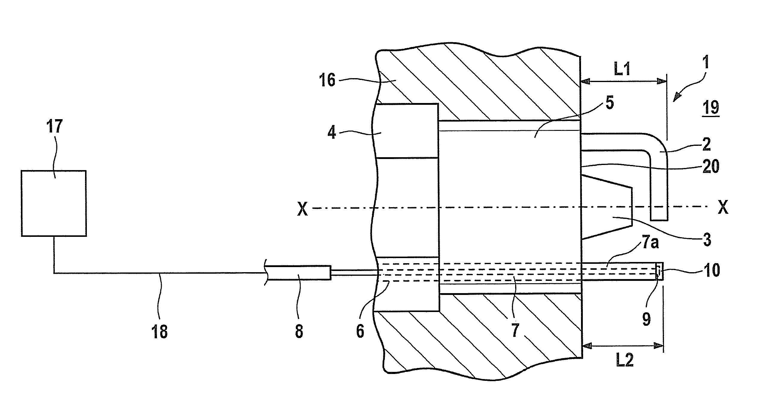 Spark plug having a thermosensor