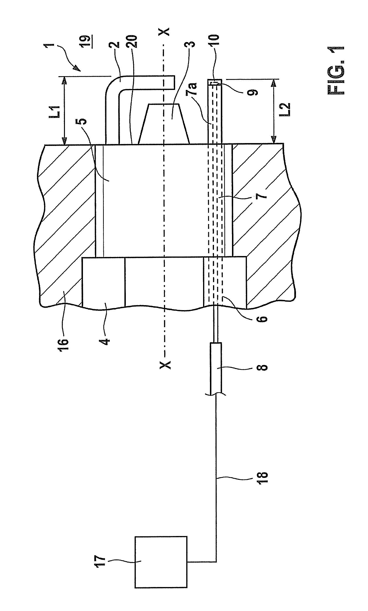 Spark plug having a thermosensor