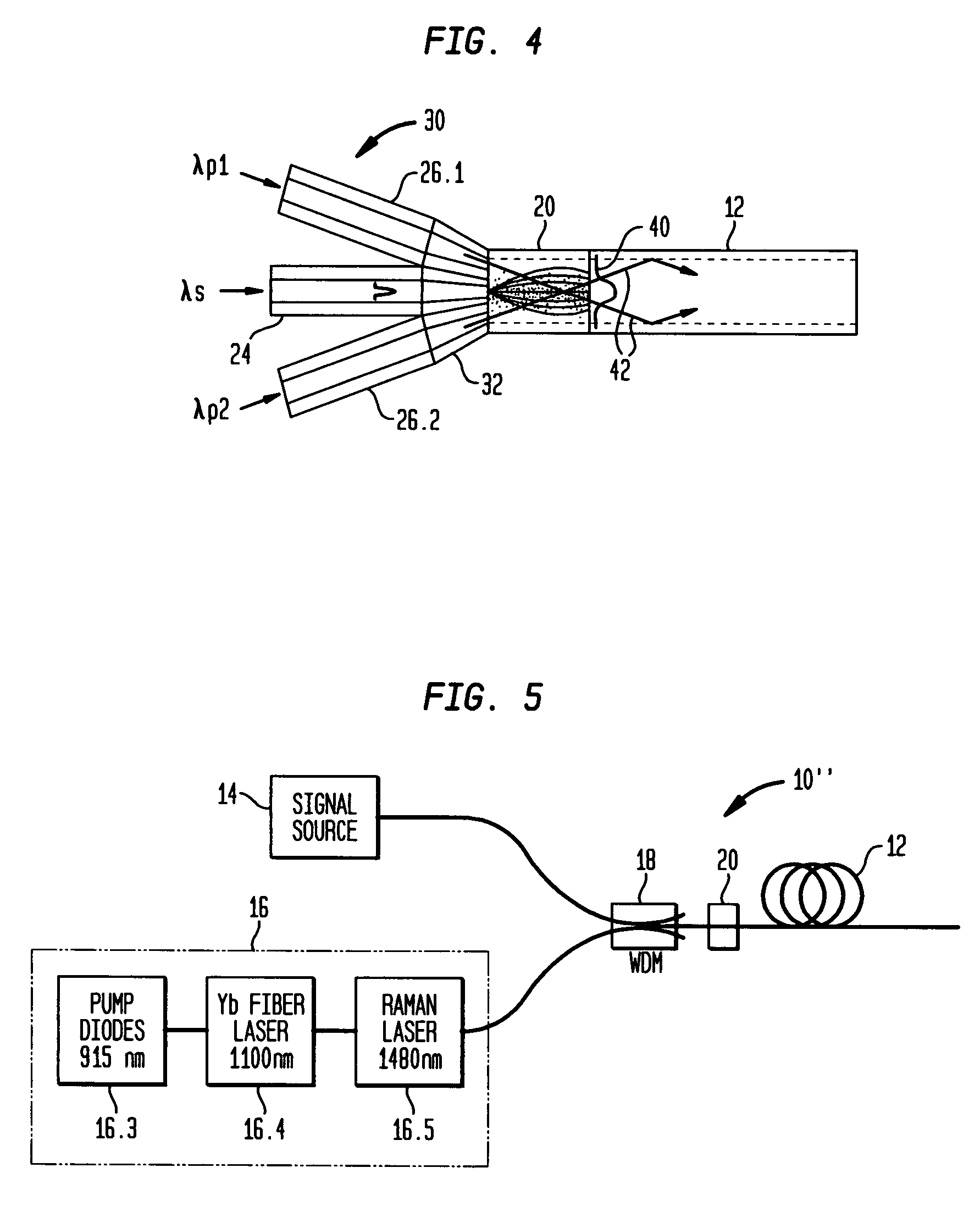 High power optical apparatus employing large-mode-area, multimode, gain-producing optical fibers