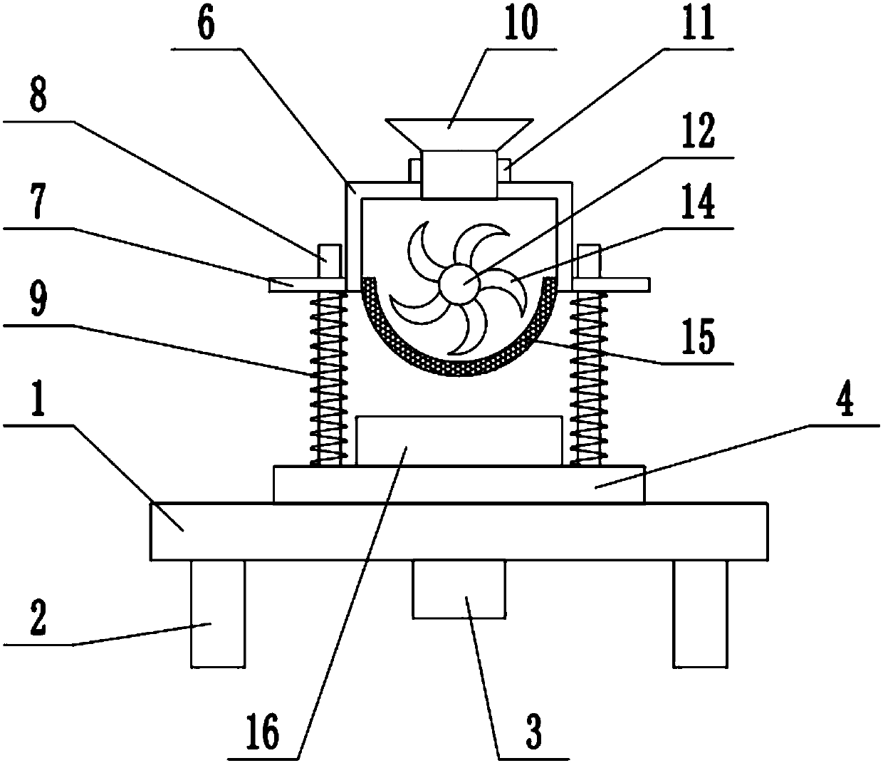 Sand screening device for construction site