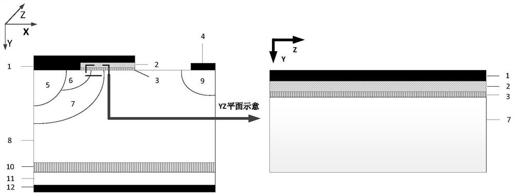 A horizontal diode device