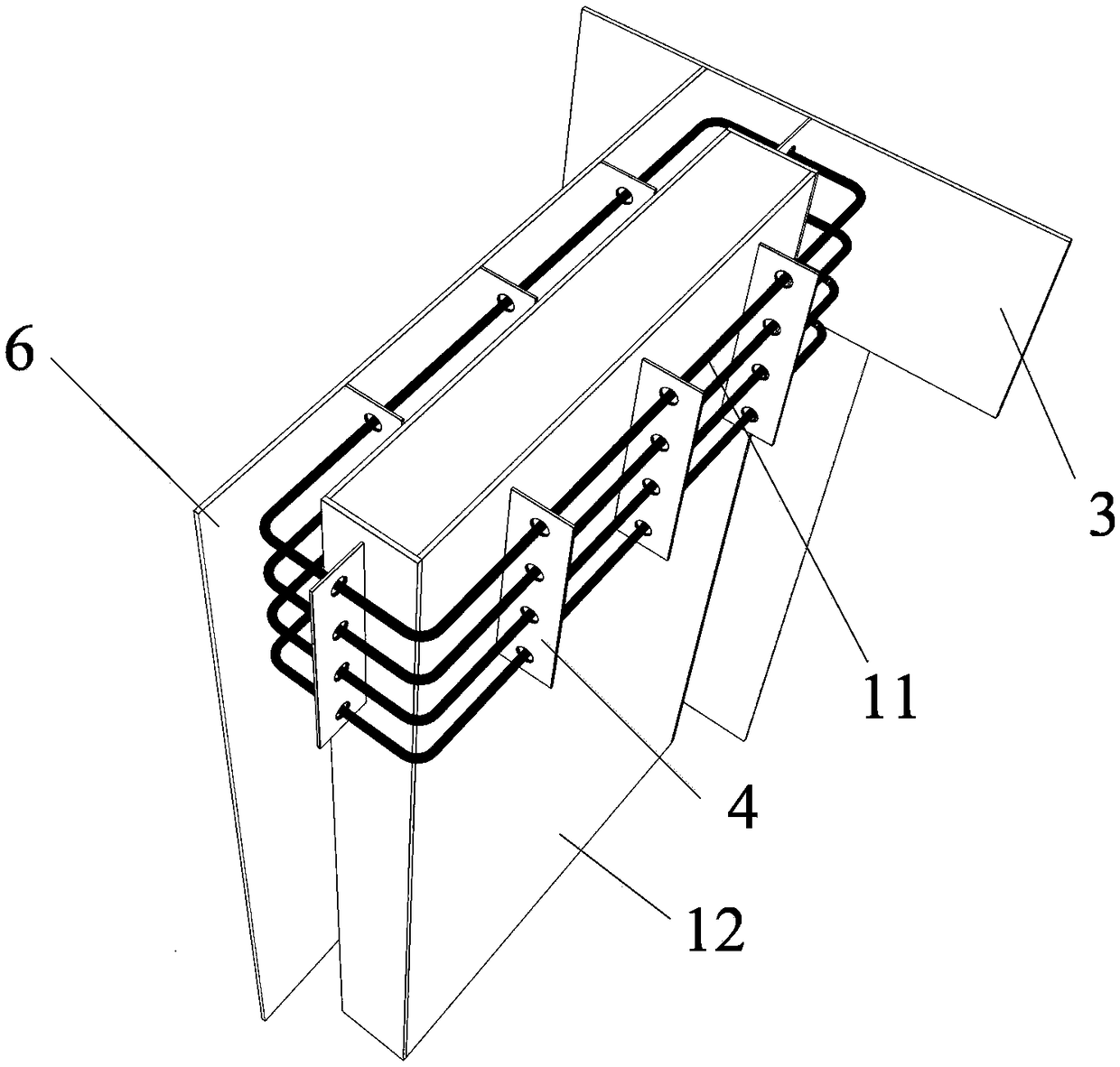 A structure form and construction method of rigid connection between double-layer steel box concrete pier column and steel beam
