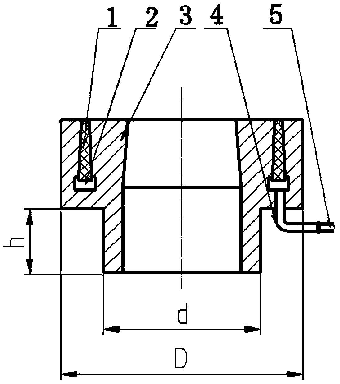 Breathable upper pocket block of continuously-cast intermediate ladle and installation method thereof