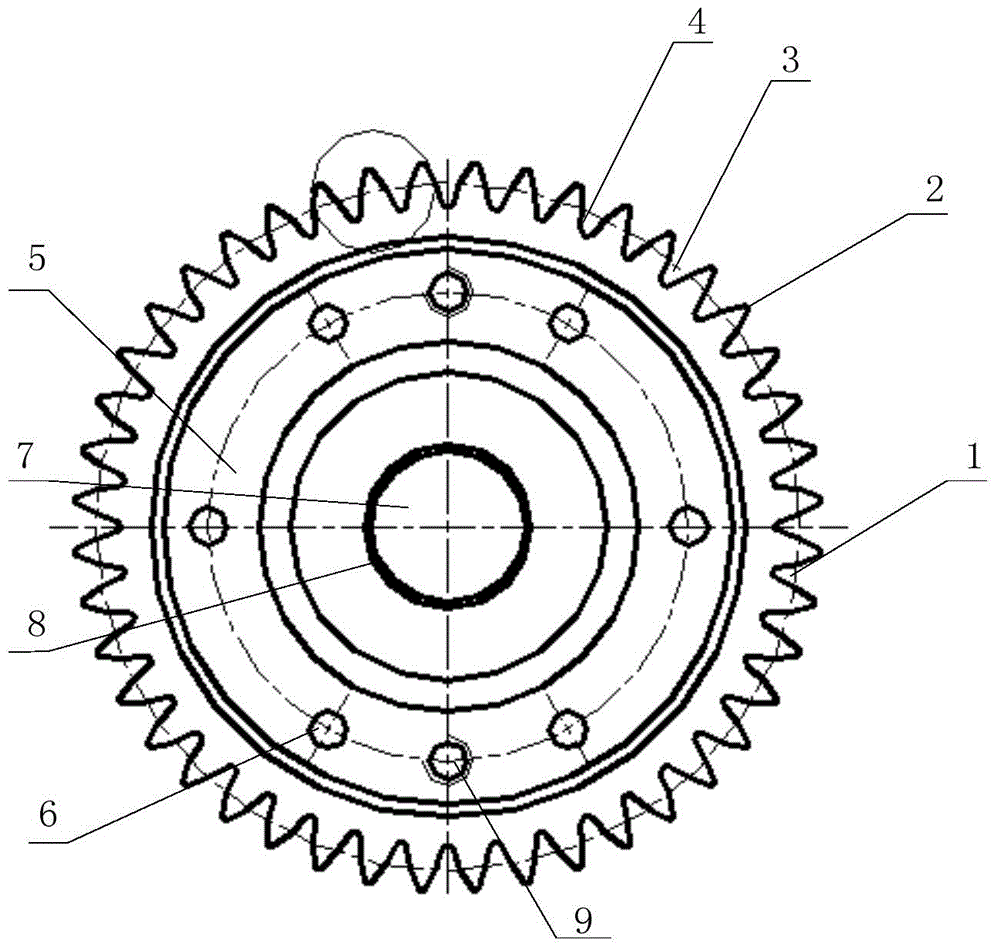 Gear of air compressor