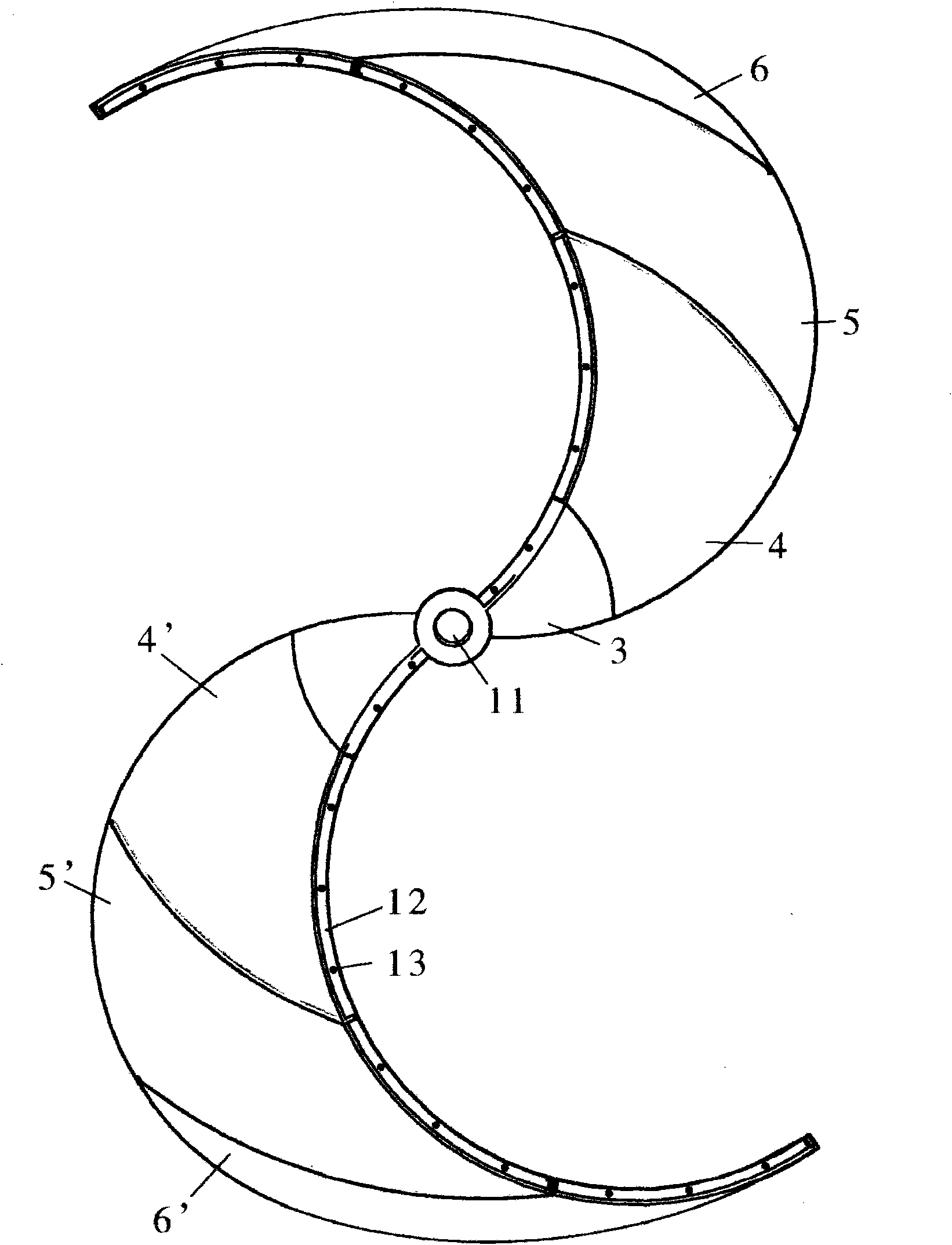 Combined screw impeller wind power generation system