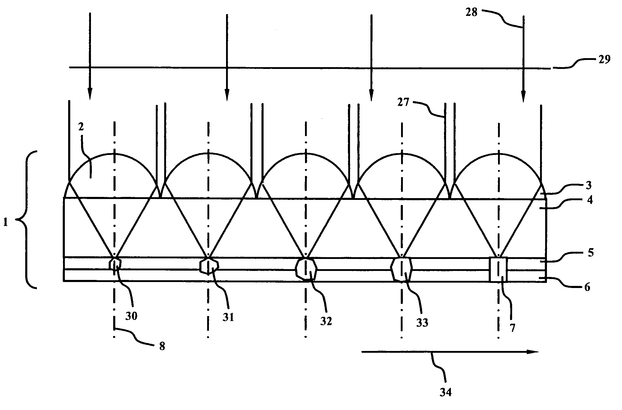 Method and apparatus for aperture sculpting in a microlens array film