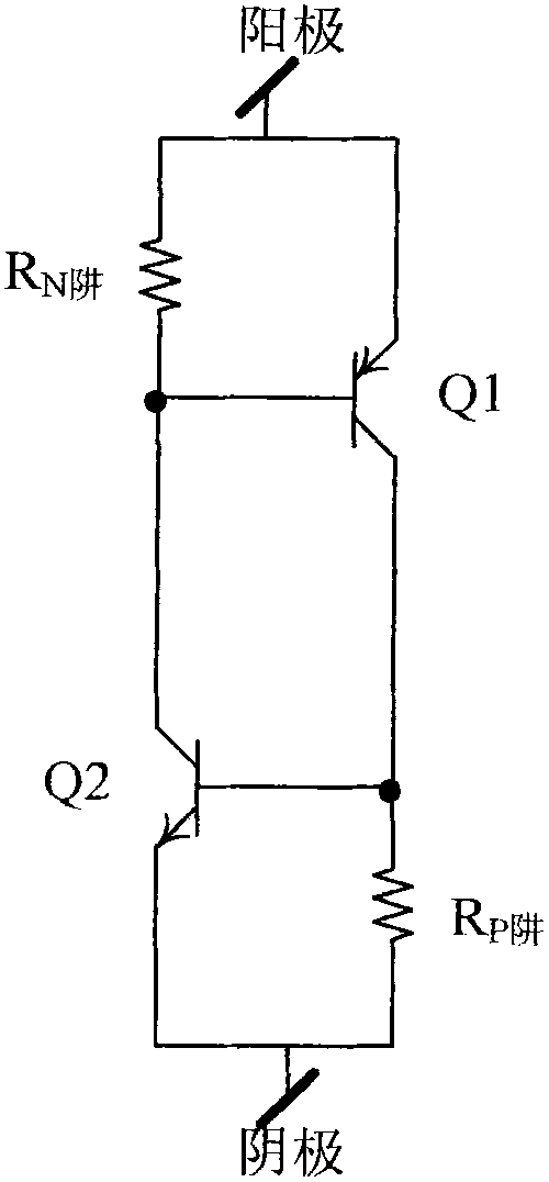 Silicon controlled rectifier electro-static discharge protective circuit structure triggered by diode