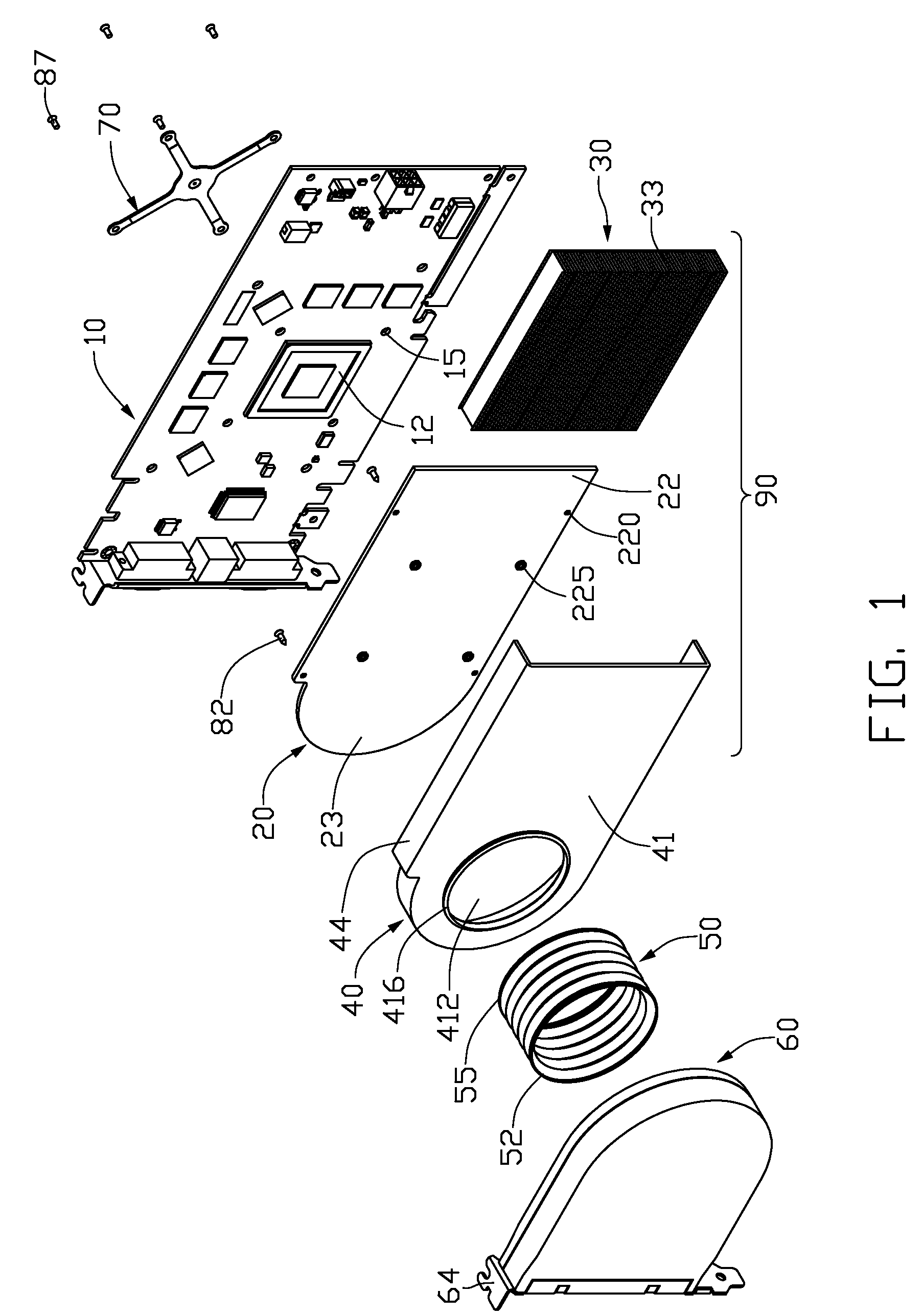 Heat dissipation device for computer add-on cards