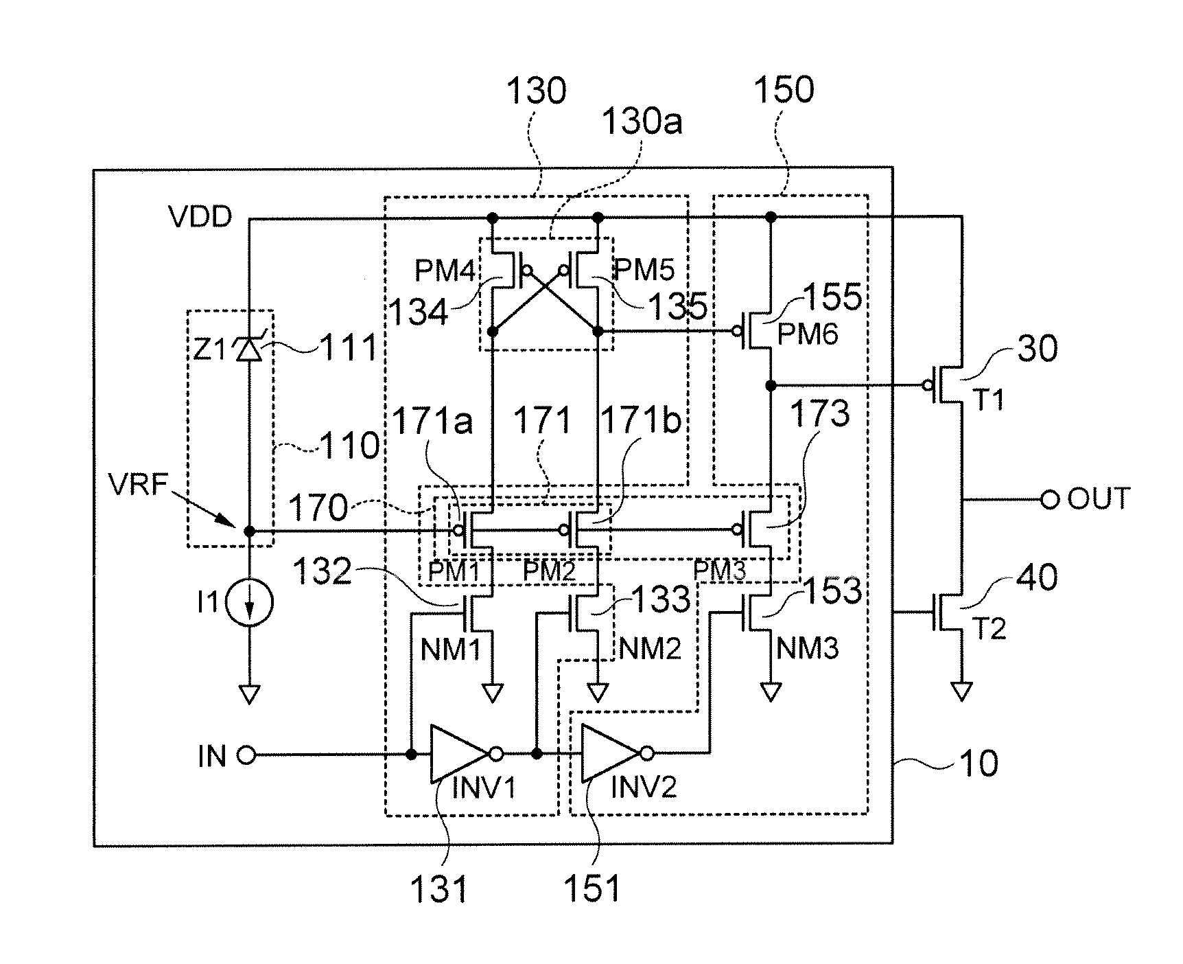 Output driving circuit and transistor output circuit