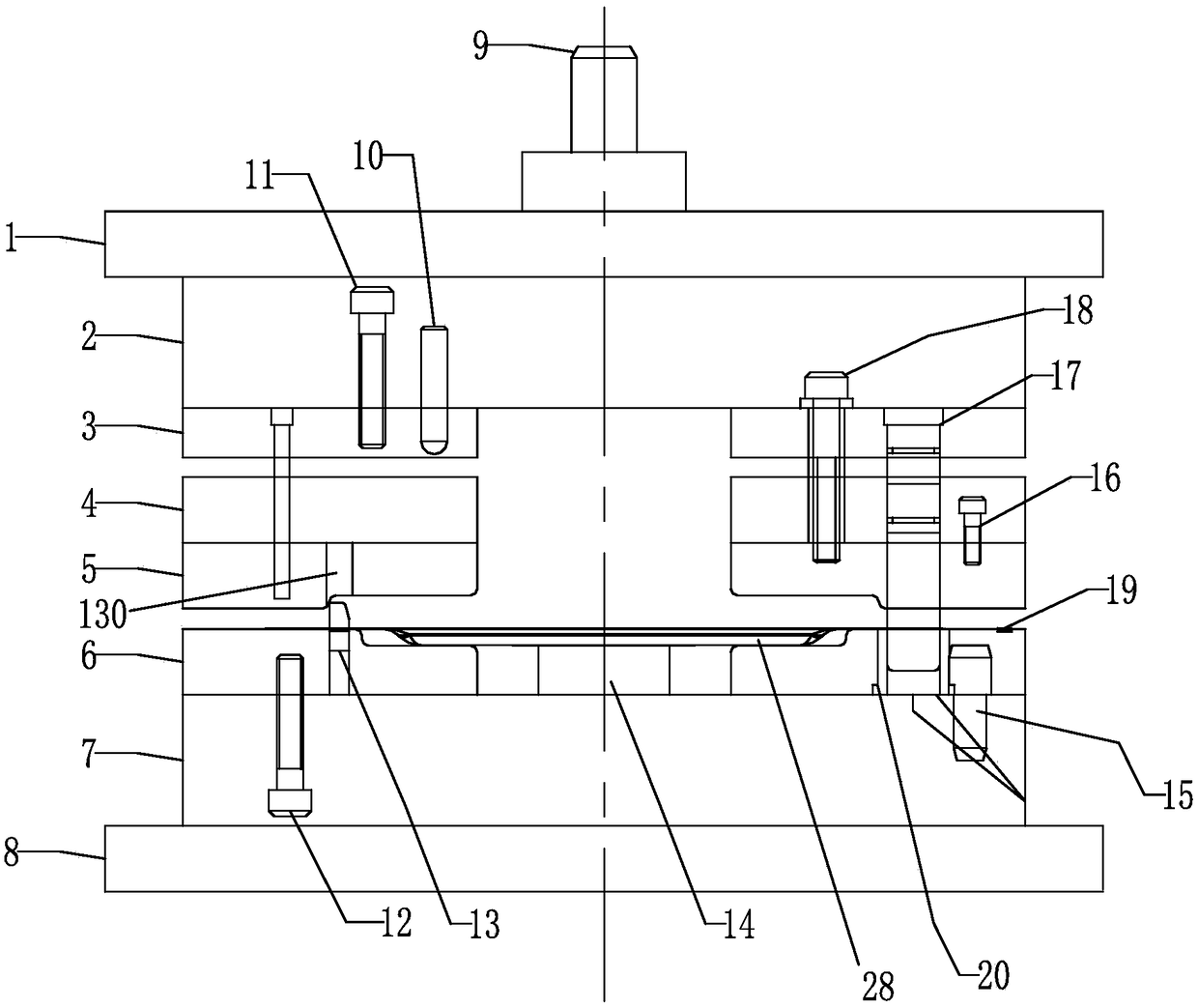 Soft-packed cell electrode lug cutting die