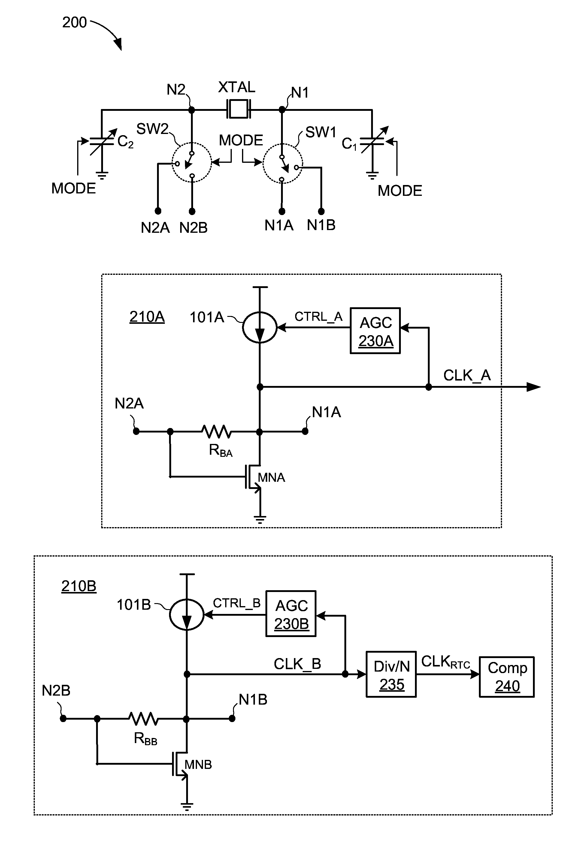 Ultra low-power high frequency crystal oscillator for real time clock applications