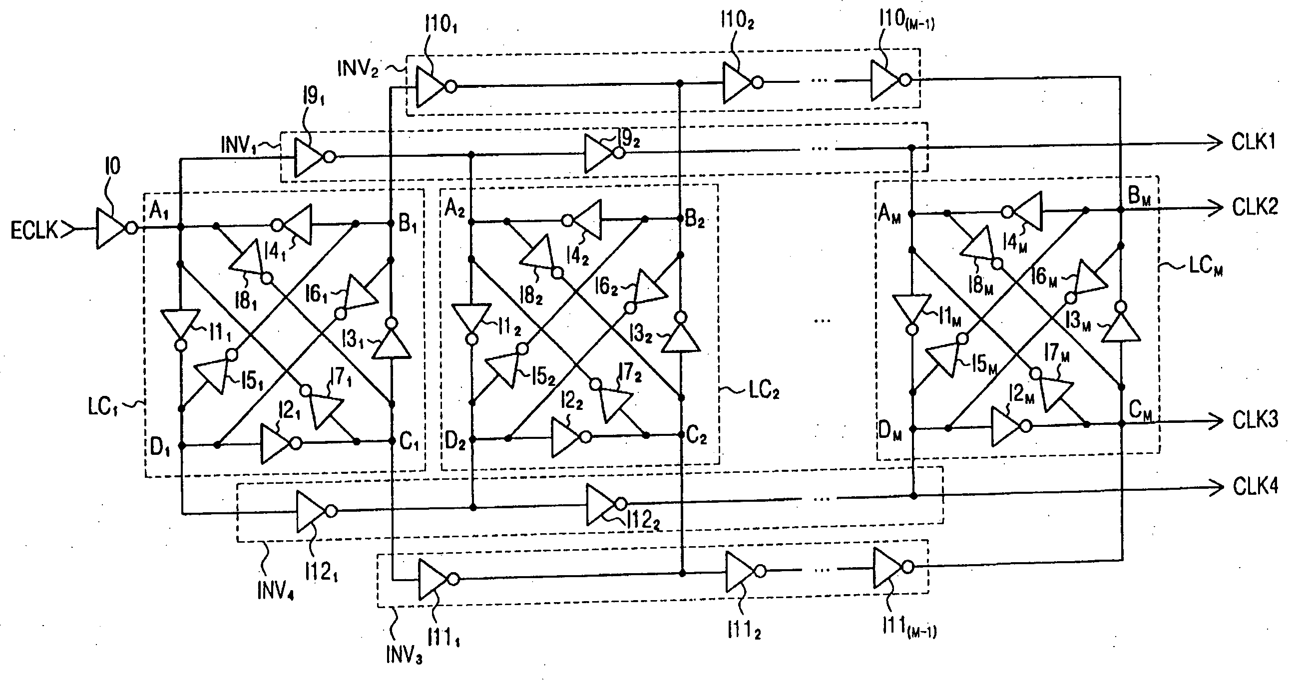 Clock generation circuit and method of generating clock signals