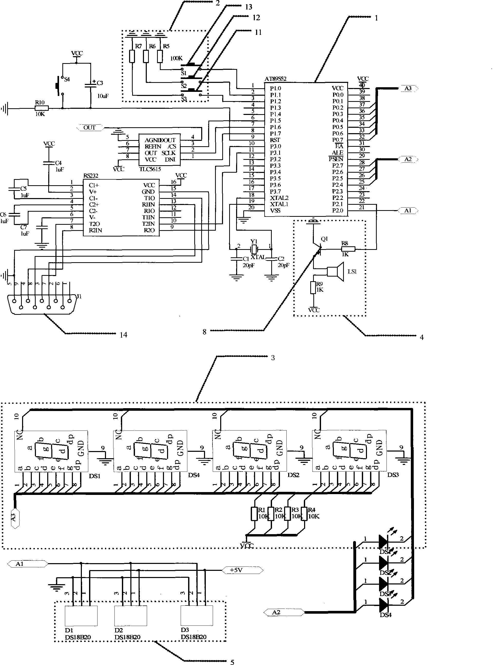 Automatic control device for greenhouse hot-water heating