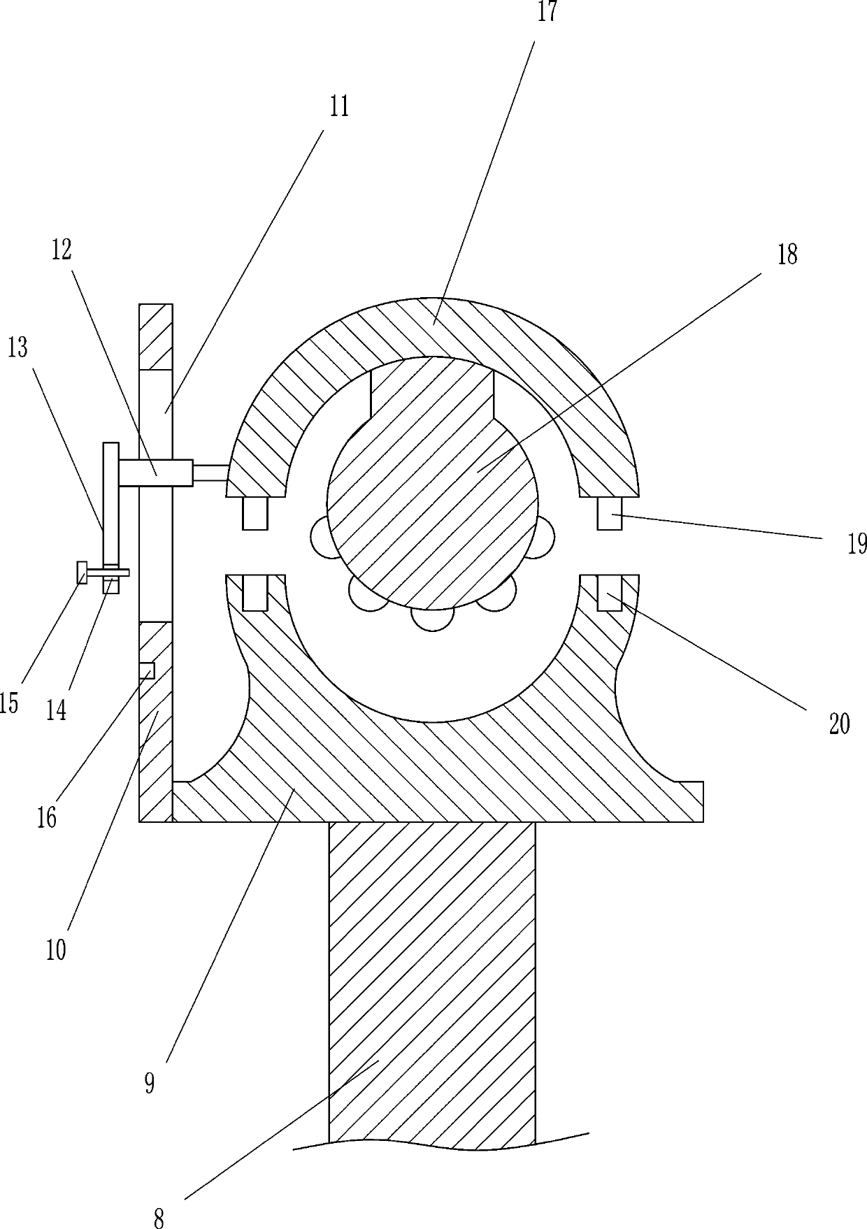 Golden egg shaking-up device