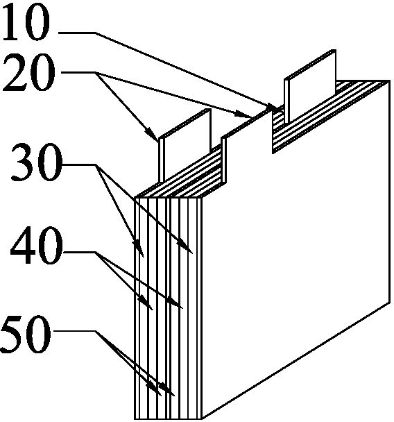 Poly lithium battery structure with high capacity and high output ratio power