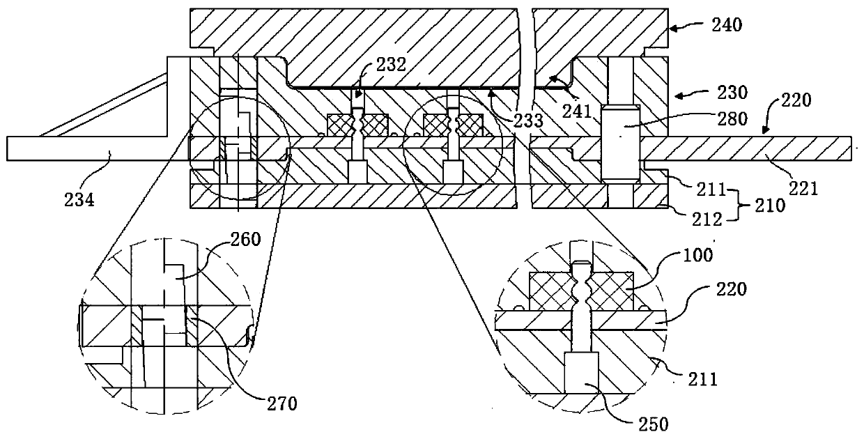 Automatic demoulding vulcanization molding die and manufacturing method for wire harness sealing ring with sugarcoated haws structure