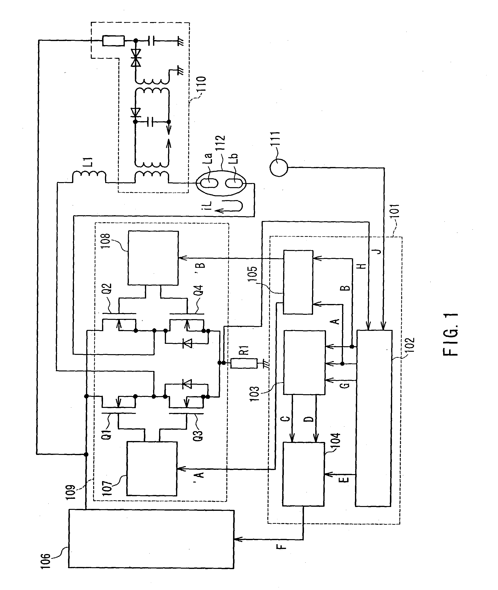 Discharge lamp lighting device and system comprising it