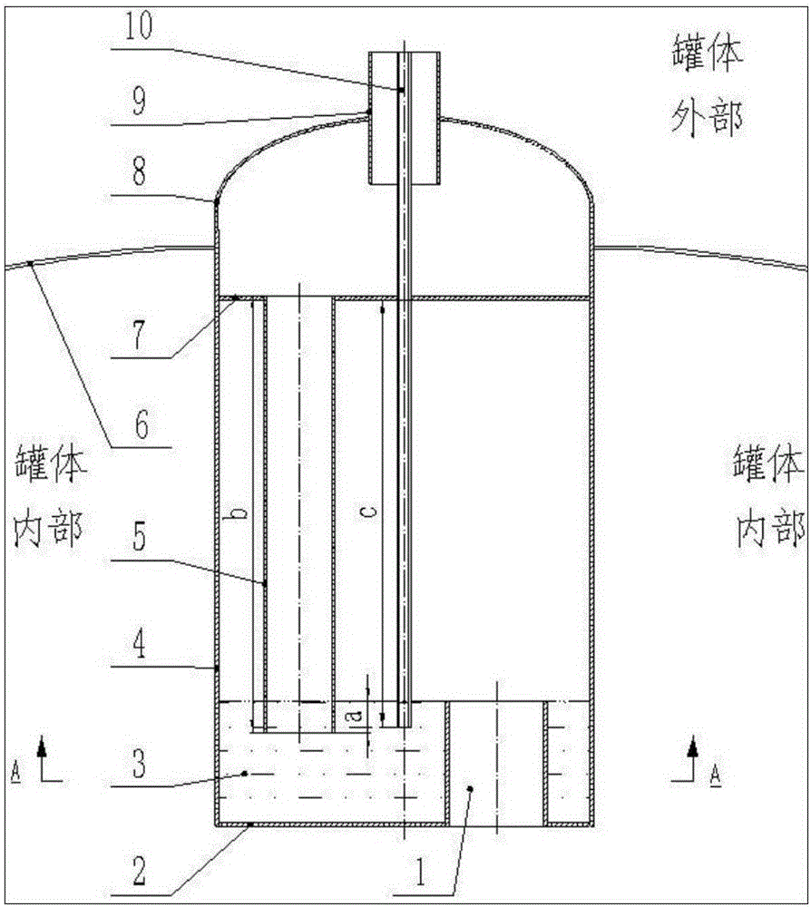 Maintenance-free tank body integrated positive/negative-pressure protector