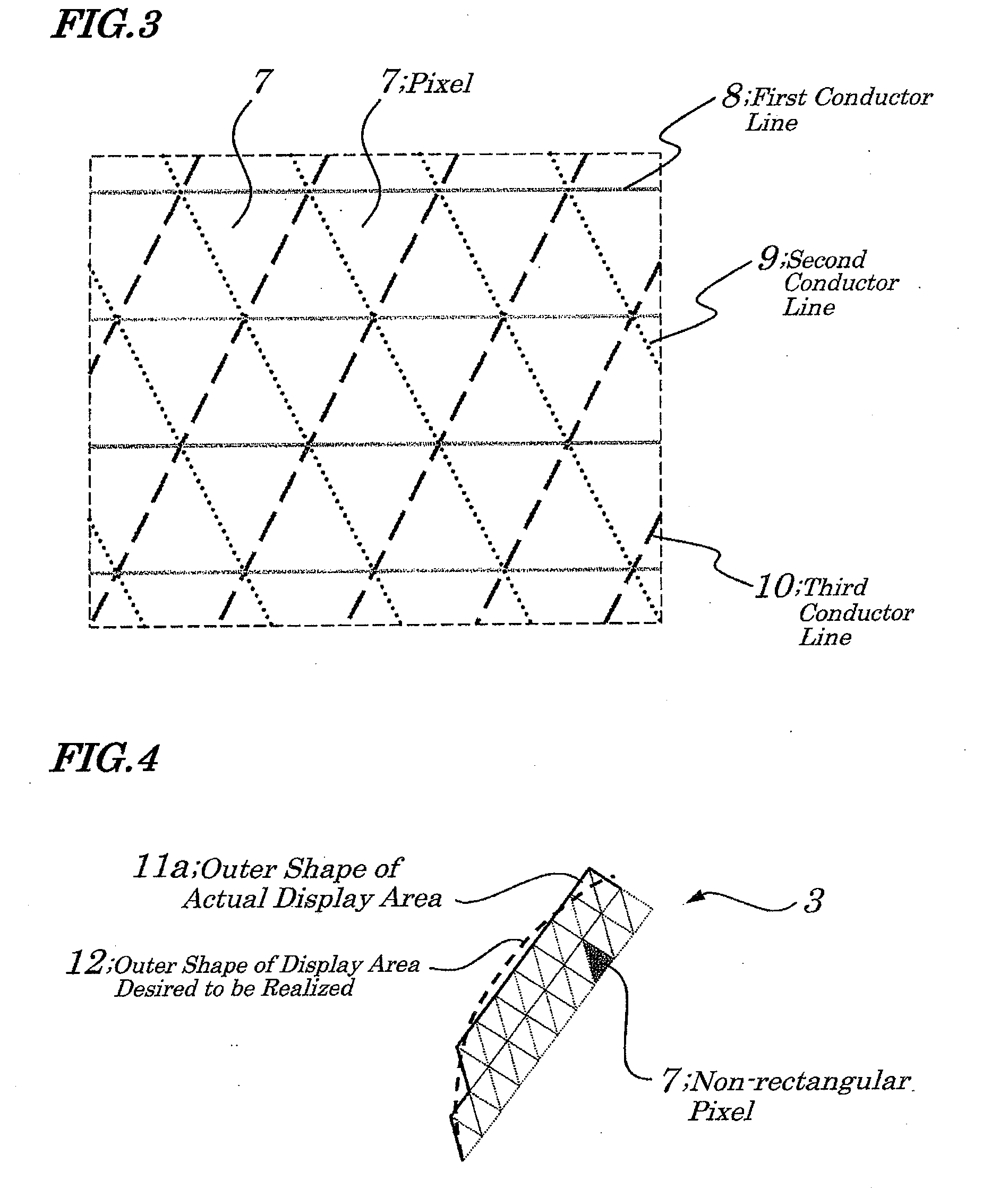 Non-rectangular pixel array and display device having same