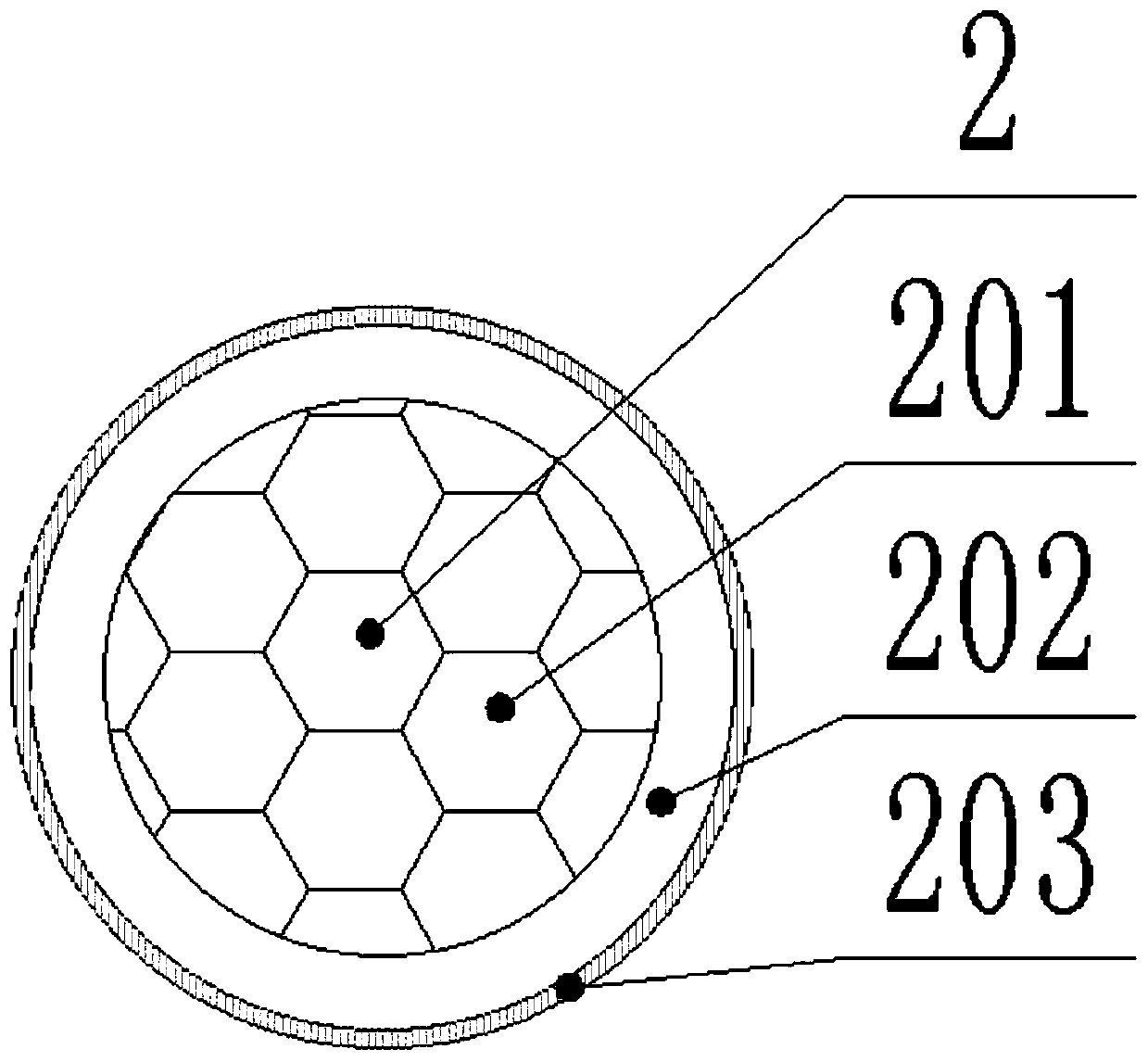 A wear-resistant and corrosion-resistant sliding cable for mine optoelectronic composite