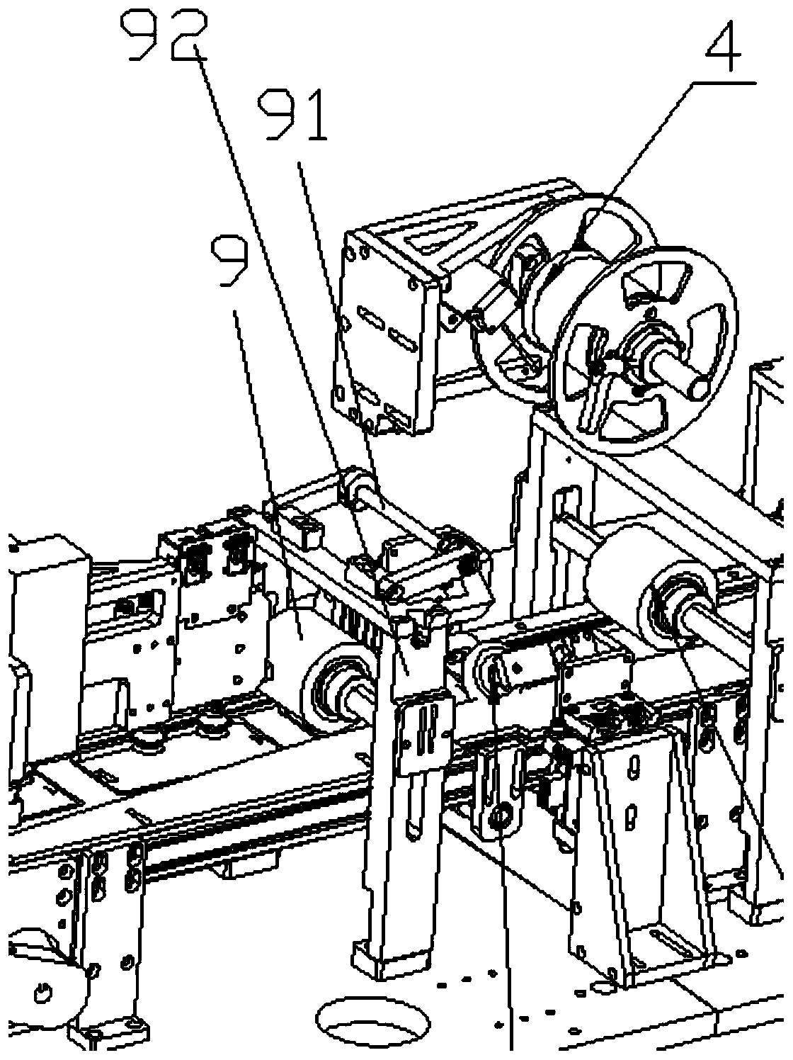 Two-sided laminating mechanism for glass shells of mobile phones