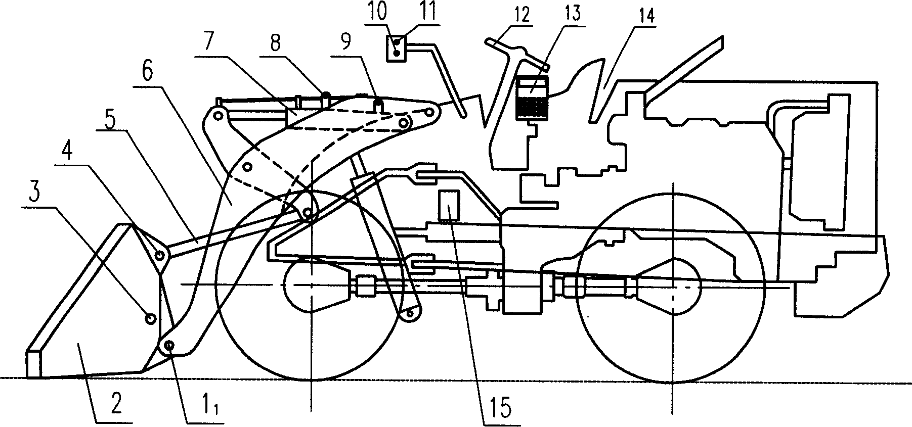 Electronic weighing system for loading machine and method for metering loading capacity