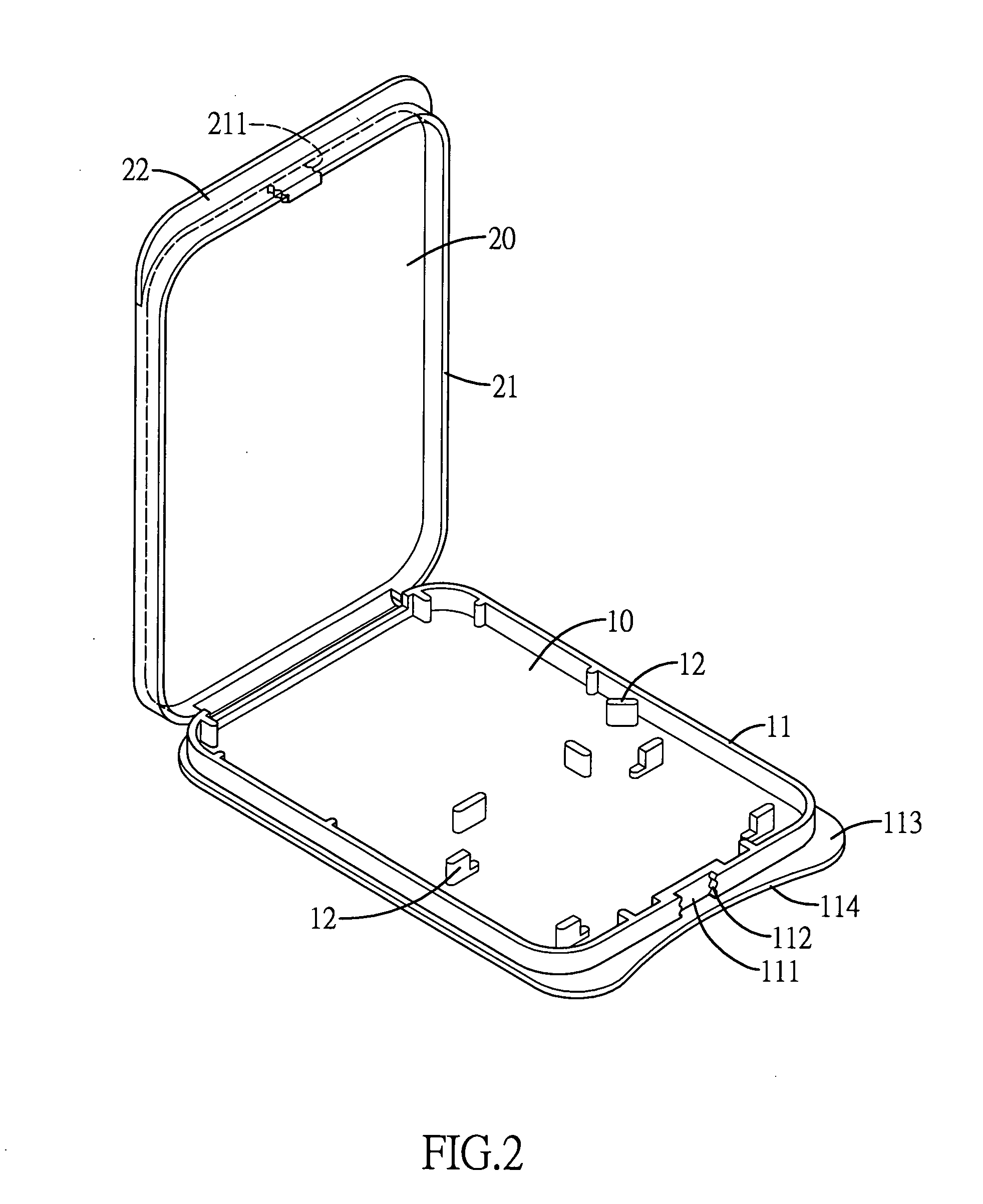 Memory card storing case structure