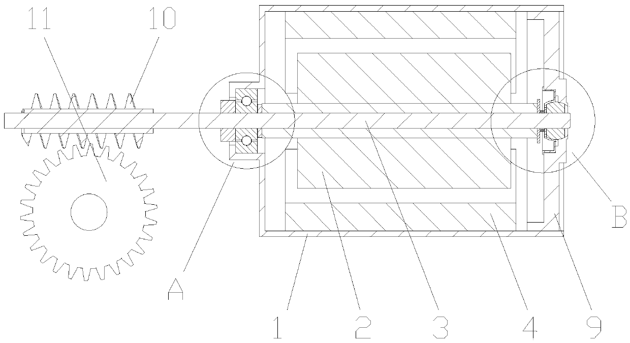 Motor, motor driving system, electric push rod and electric speed reducer