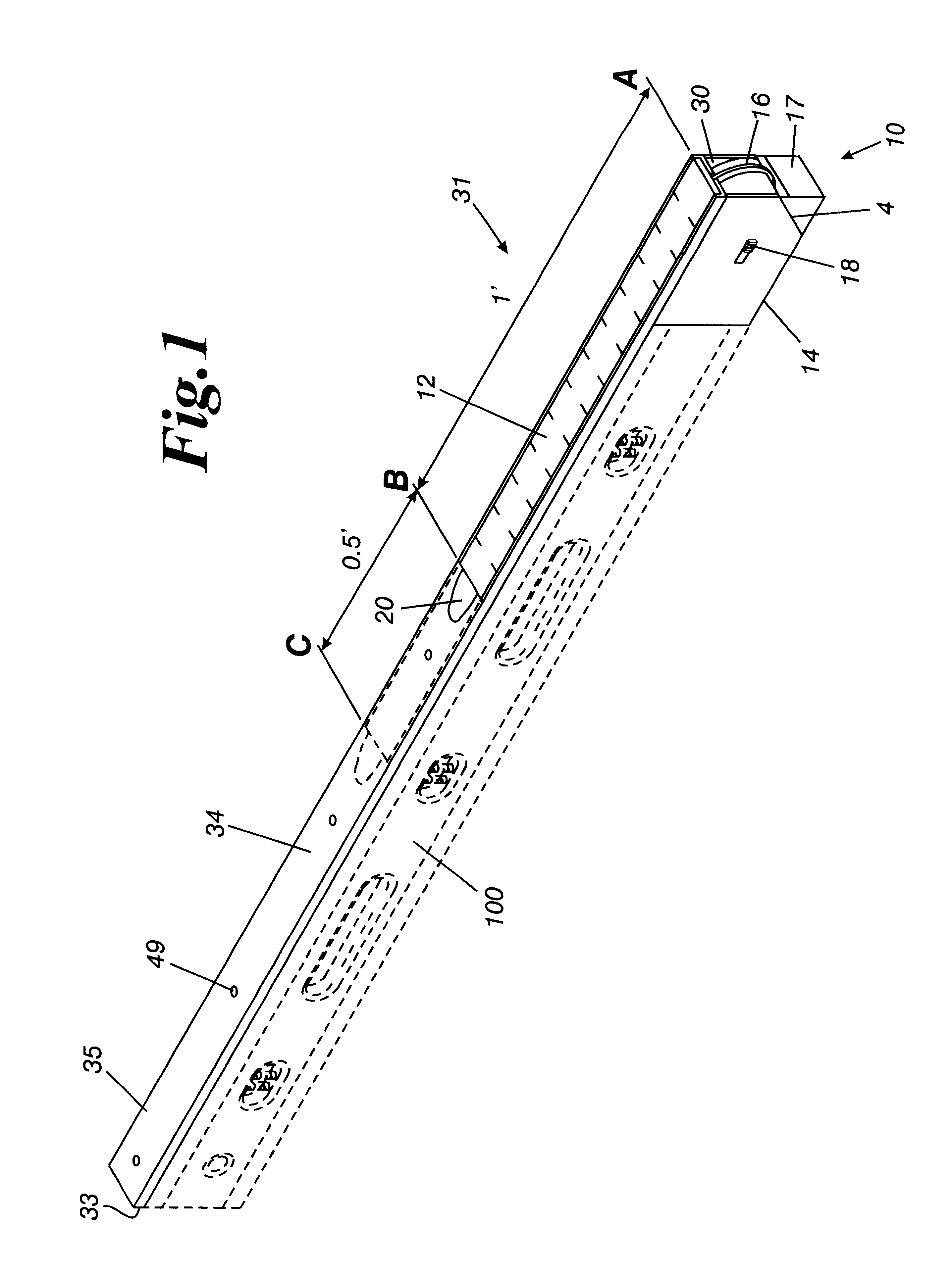 Retractable straightedge framing square integrable to a level