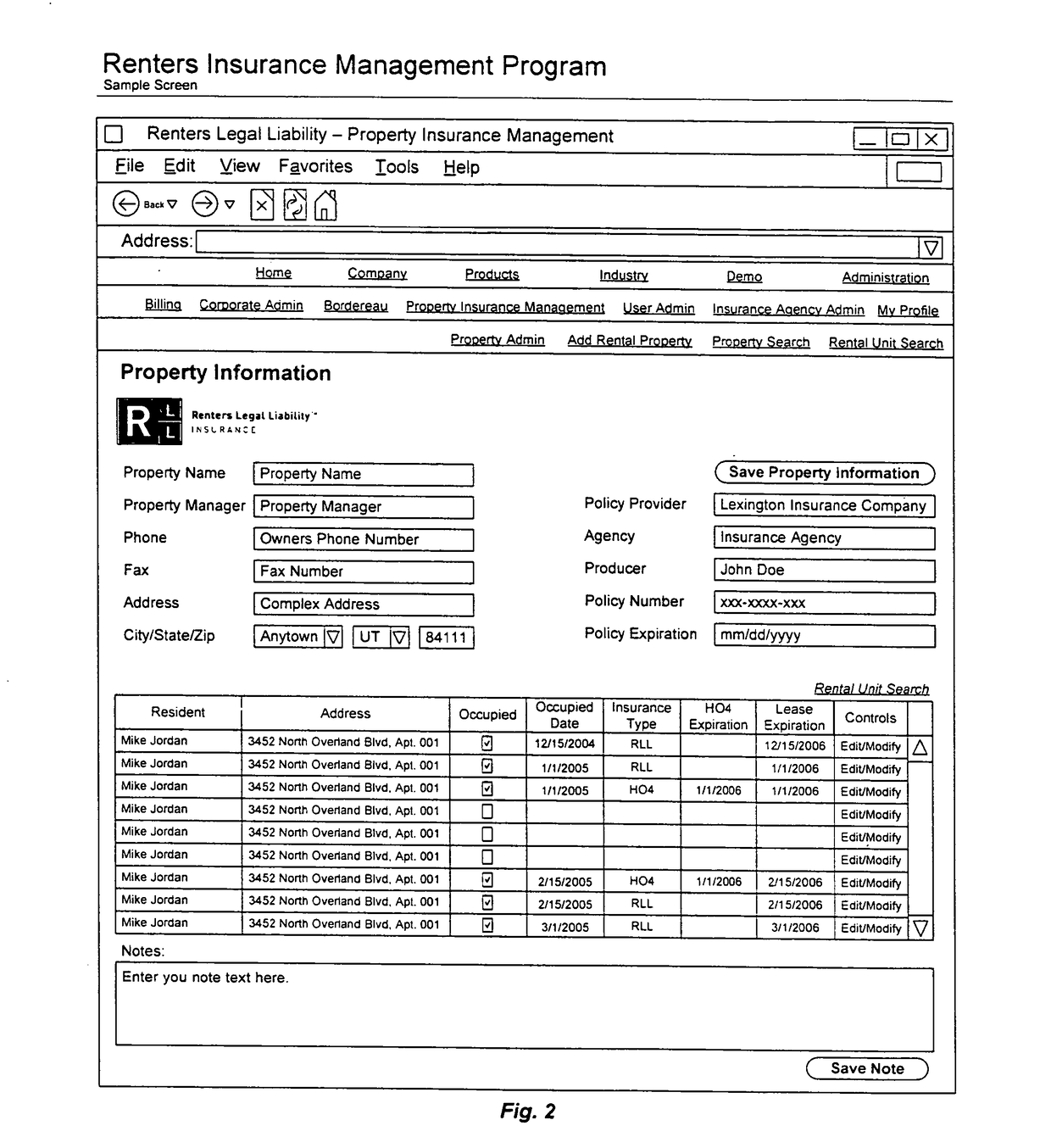 Method and apparatus for insuring multiple unit dwellings