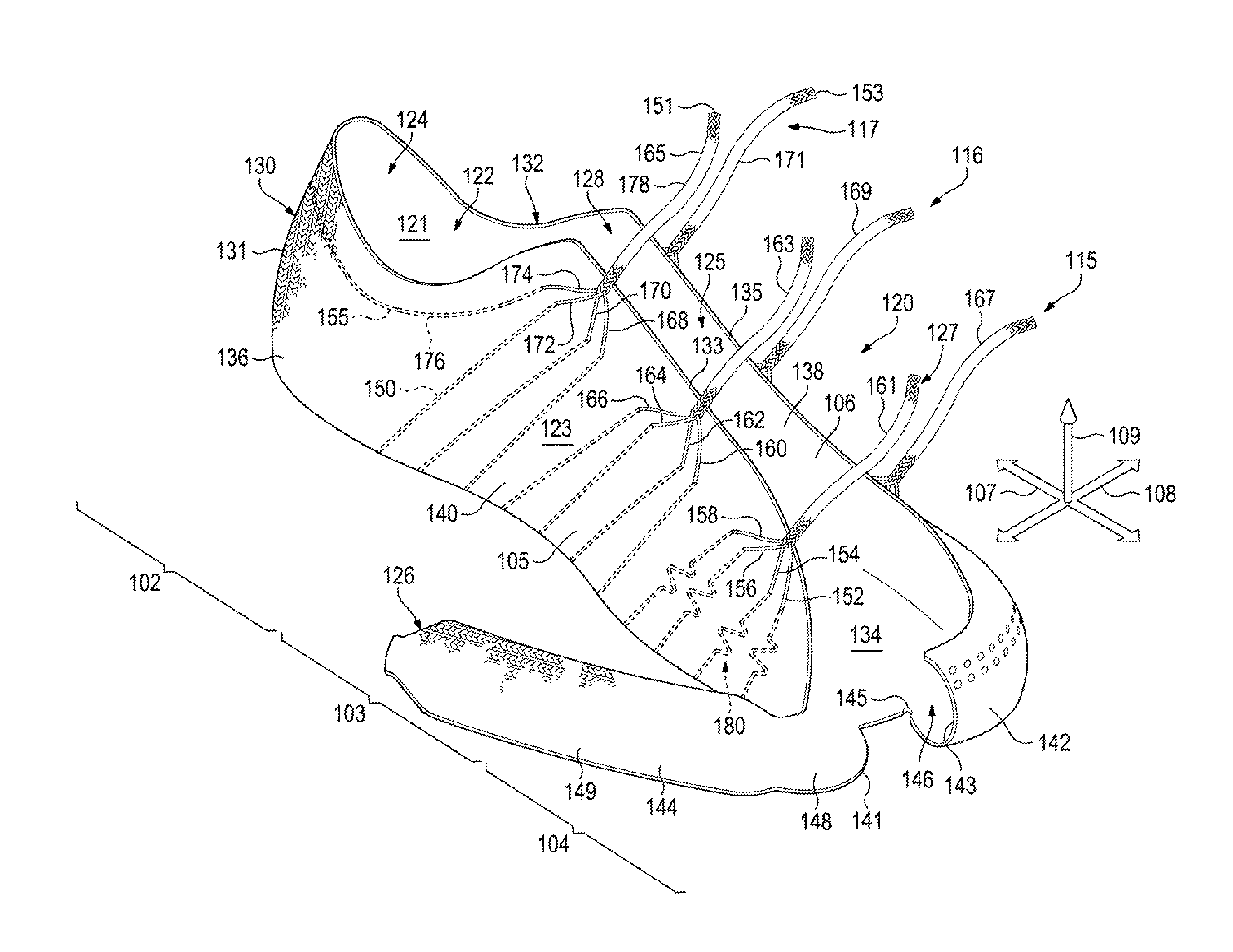 Article incorporating a knitted component with zonal stretch limiter