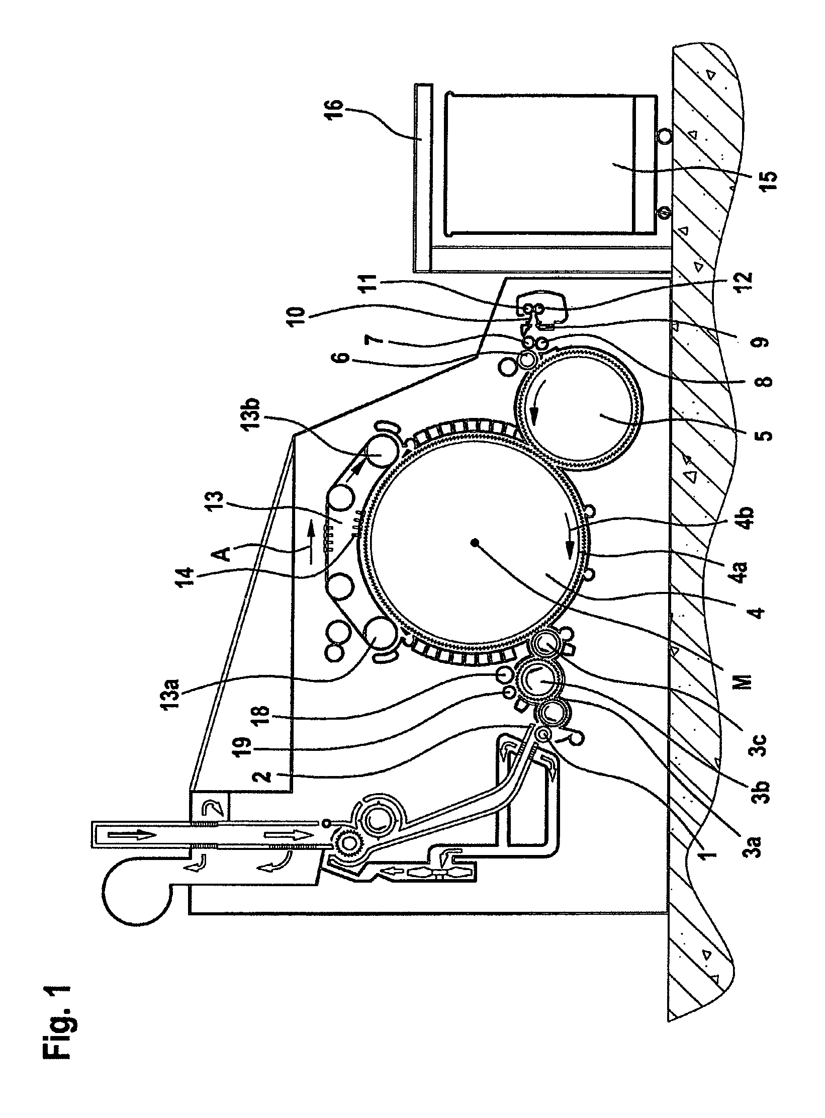 Apparatus on a textile machine for cleaning fibre material, for example of cotton, comprising a high-speed first or main roller