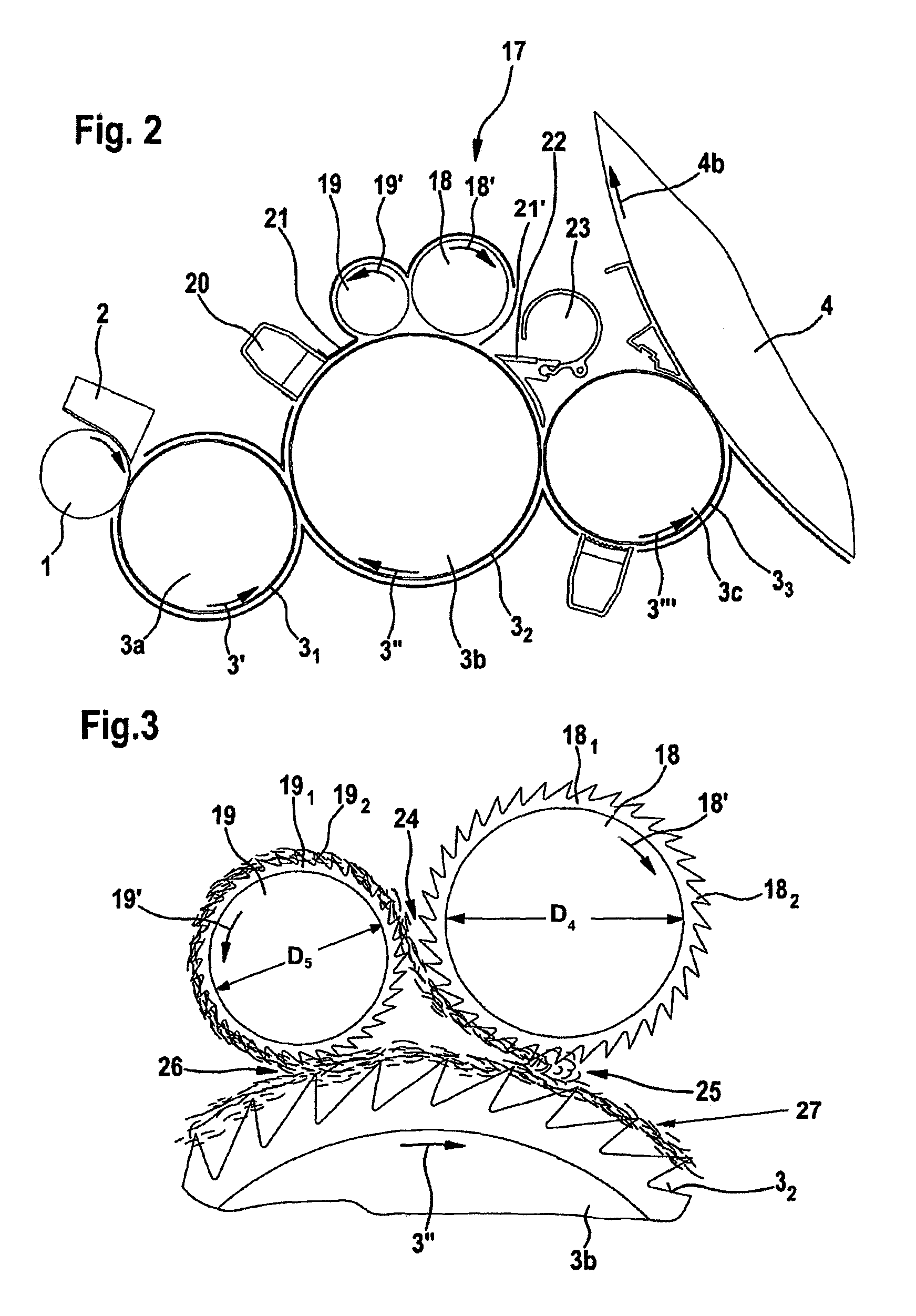 Apparatus on a textile machine for cleaning fibre material, for example of cotton, comprising a high-speed first or main roller