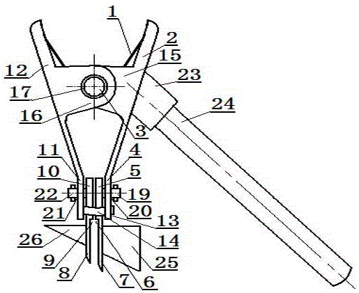 Clip type double-edge scraper for pig hair