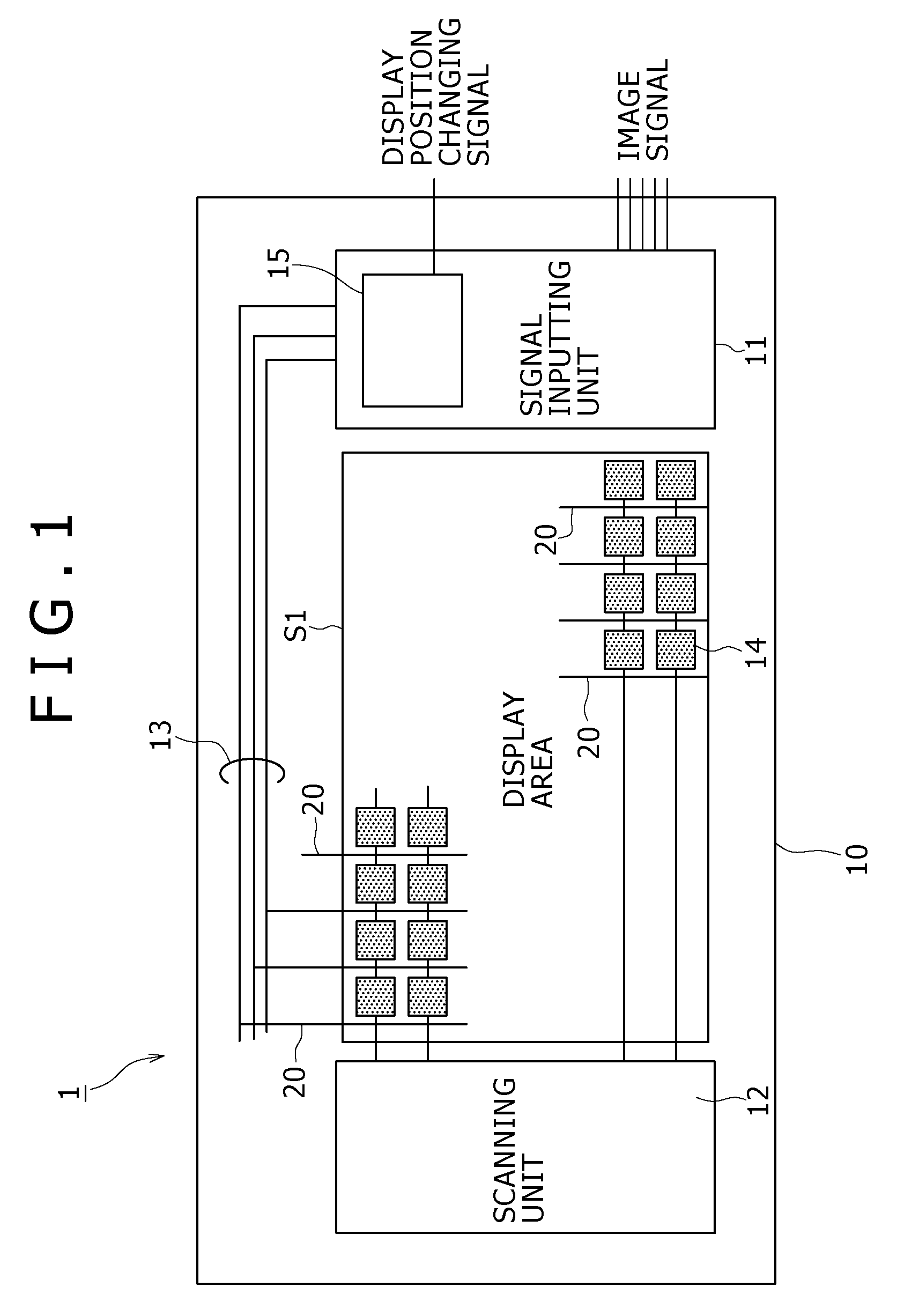 Image display device capable of shifting a data line destination