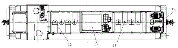 1000kW-power-grade pure electric alternating current driving shunting locomotive