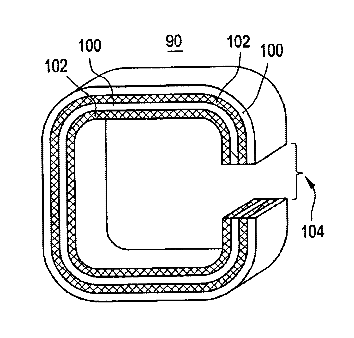 Compact low cost current sensor and current transformer core having improved dynamic range