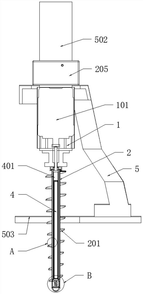 Deep soil sampling device for base detection